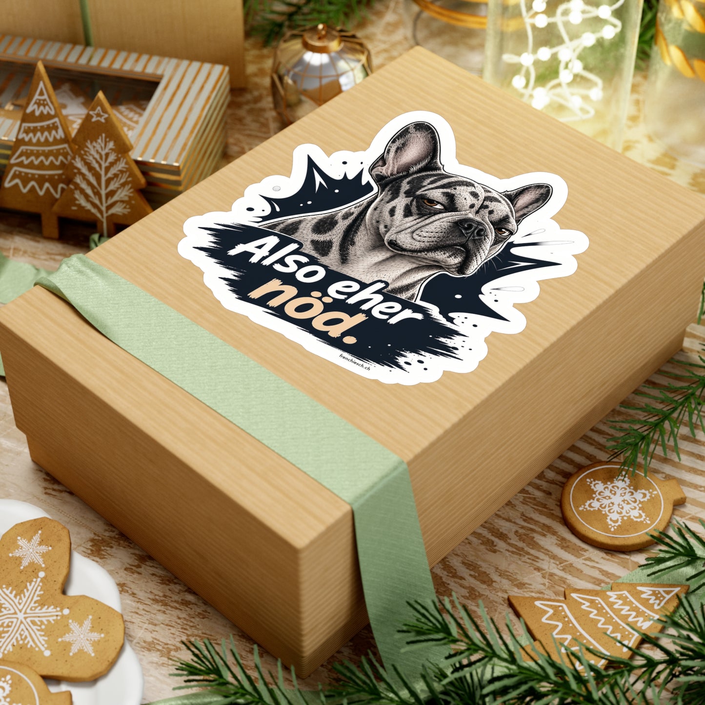 Also eher nöd – Swiss Frenchie Vinyl Sticker