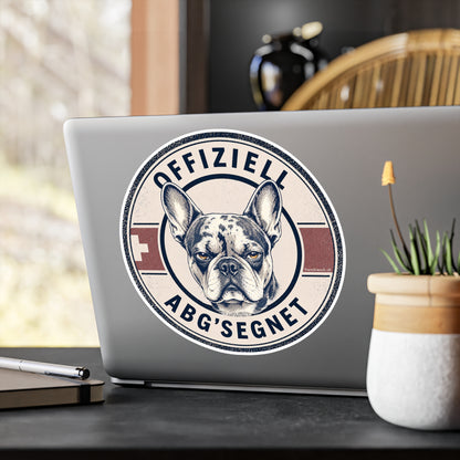 Offiziell abg'segnet – Swiss Frenchie Vinyl Sticker