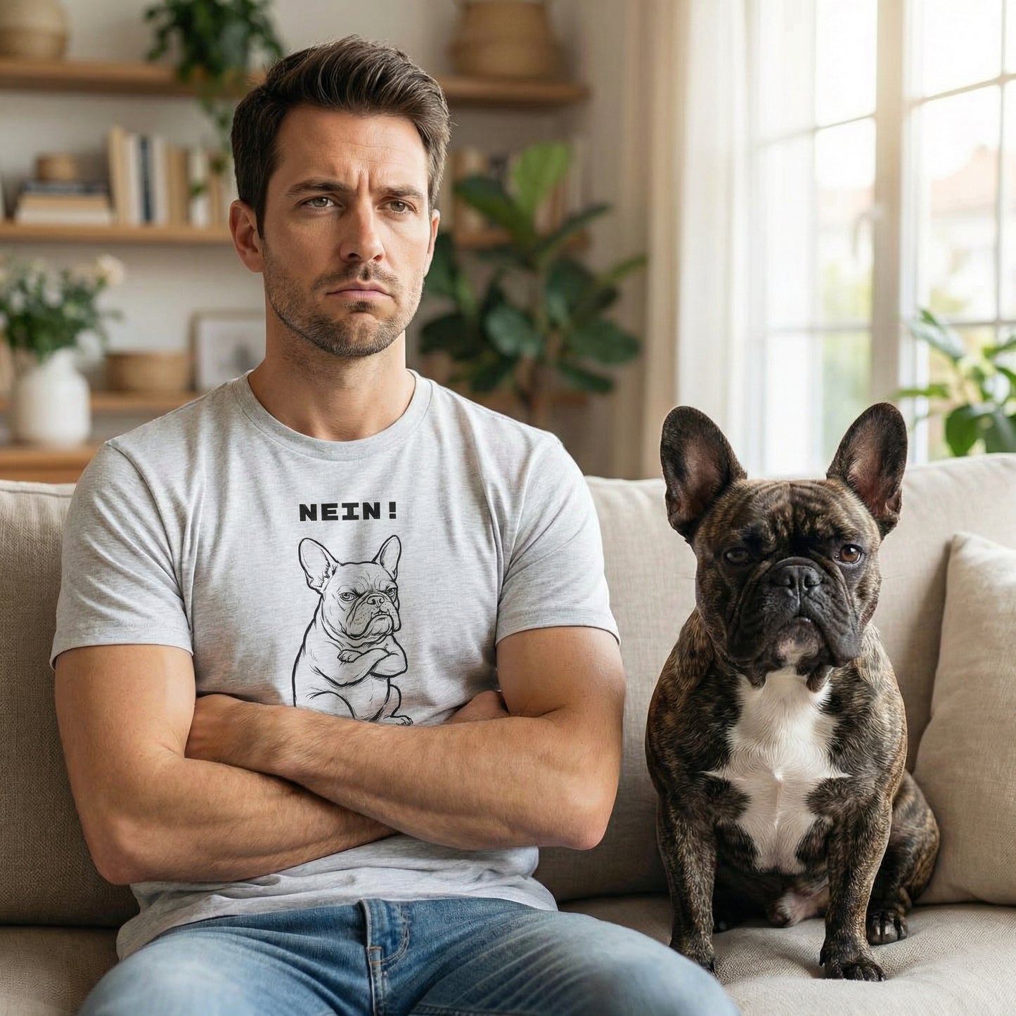 NEIN. Keine Diskussion. Frenchie-Shirt