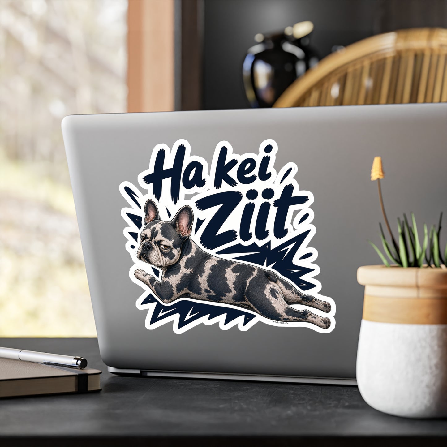 Ha kei Ziit – Swiss Frenchie Vinyl Sticker
