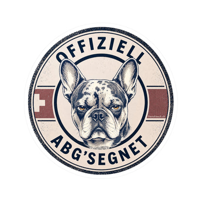 Offiziell abg'segnet – Swiss Frenchie Vinyl Sticker